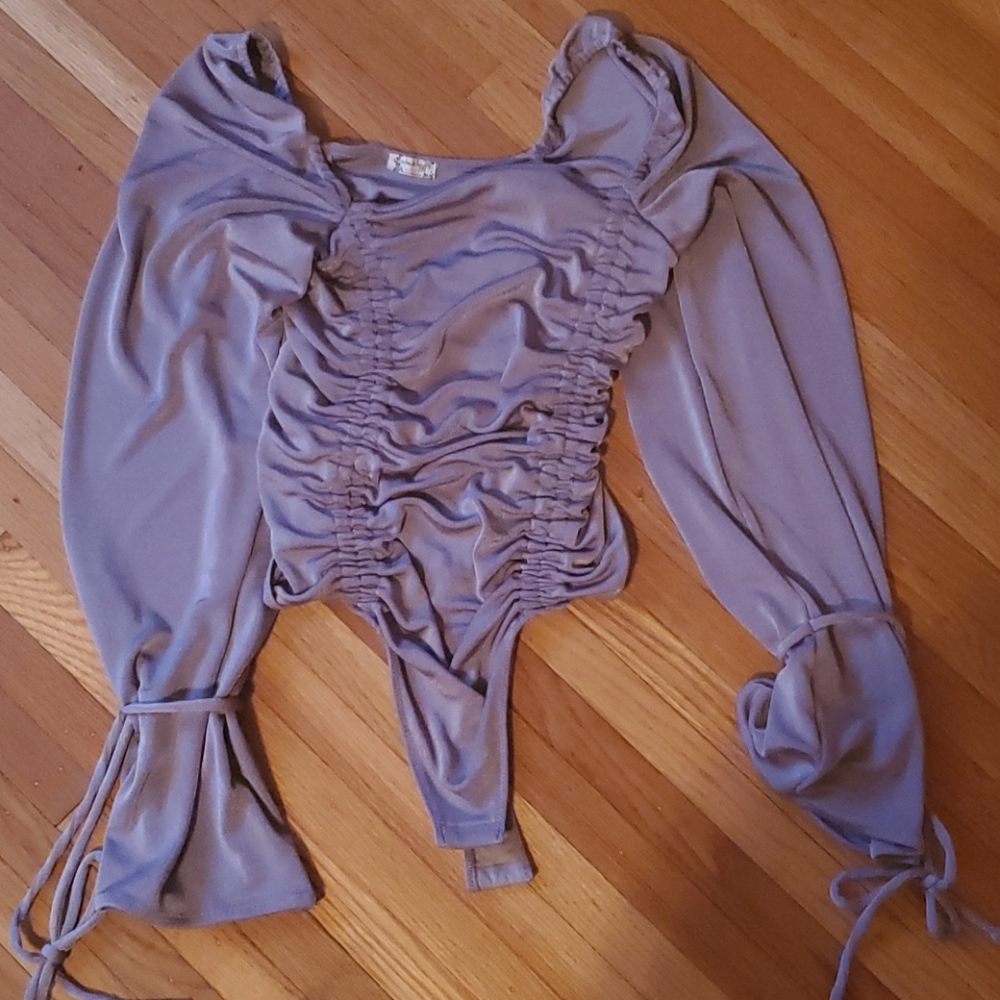 Free People ruched bodysuit